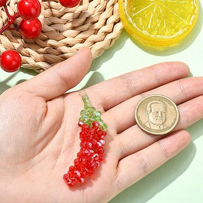 Glass Woven Big Pendants PALLOY-CJ00064-1