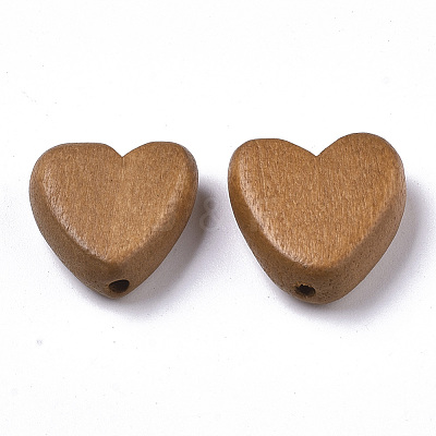 Painted Natural Wood Beads WOOD-R265-08E-1