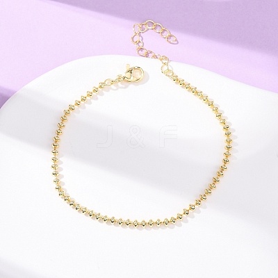 Brass Beaded Bracelets for Women BJEW-C140-20G-1