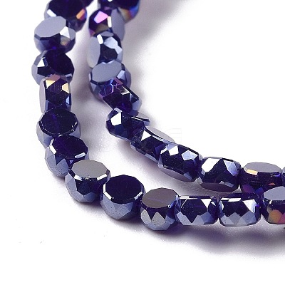 Electroplate Glass Beads Strands GLAA-E036-04A-1