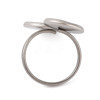 Non-Tarnish 304 Stainless Steel Open Cuff Ring Findings STAS-E124-05M-P-1