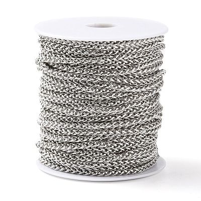 Tarnish Resistant 304 Stainless Steel Wheat Chains STAS-O076-07-1