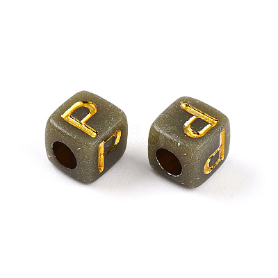 Plating Acrylic Beads OACR-N140-01G-P-1