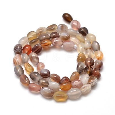 Natural Botswana Agate Nuggets Beads Strands G-J335-07-1