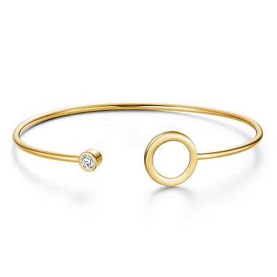 Simple Design 925 Sterling Silver Cuff Bangle JB60C-1