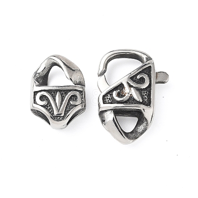316 Surgical Stainless Steel Lobster Claw Clasps STAS-H234-13AS-1