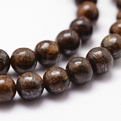 Natural Bronzite Bead Strands G-G735-26-4mm-1