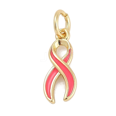Brass Enamel Charms KK-Q028-30G-01-1