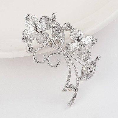 Alloy Rhinestone Brooch Findings ALRI-D043-03P-1