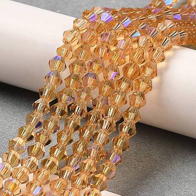 Transparent Electroplate Glass Beads Strands EGLA-A039-T3mm-L18-1