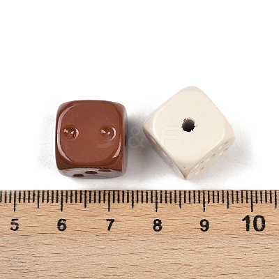 Opaque & Spray Painted Acrylic Beads OACR-G048-02-1