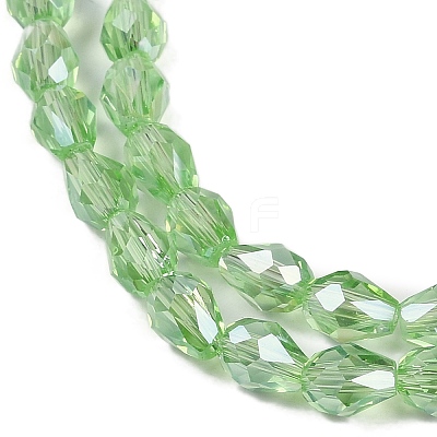 Transparent Electroplate Glass Beads Strands EGLA-N013-T8mm-B13-1