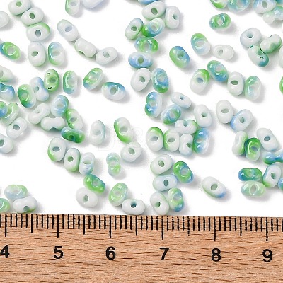 Two Tone Baking Paint Glass Seed Beads SEED-C003-01B-1