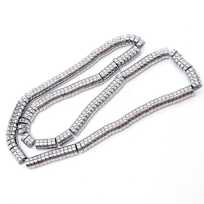 Electroplate Non-magnetic Synthetic Hematite Beads Strands G-WH0015-02A-1