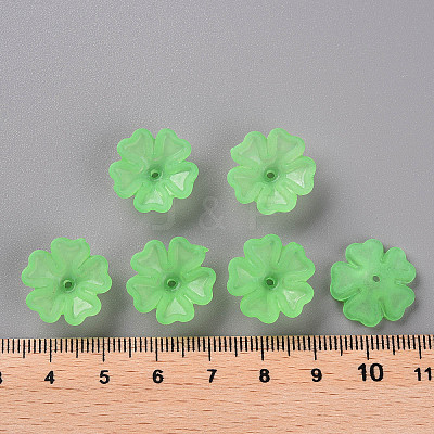 Transparent Frosted Acrylic Bead Caps X-MACR-S371-04A-733-1
