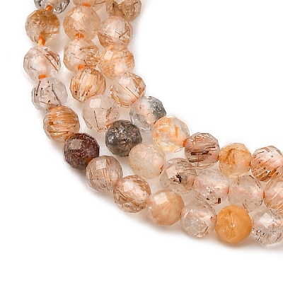 Natural Rutilated Quartz Beads Strands G-D314-A01-2mm-1