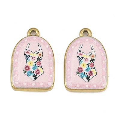 Printed 304 Stainless Steel Enamel Pendants SA-CBA1ED9-16G-02-1