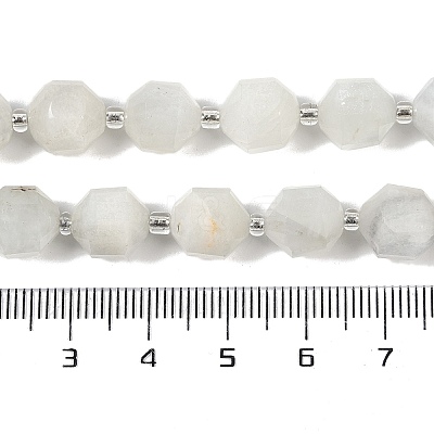 Natural White Moonstone Beads Strands G-O201B-127G-1