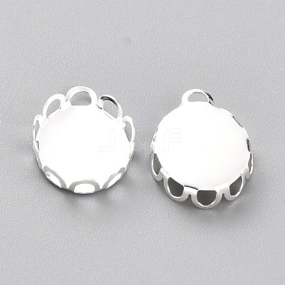 304 Stainless Steel Charms Cabochon Settings STAS-Y001-11S-1