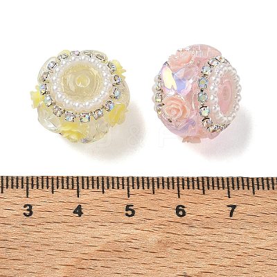 Acrylic & Resin & Rhinestone & Iron Beads AC-CBA30D1-01-1