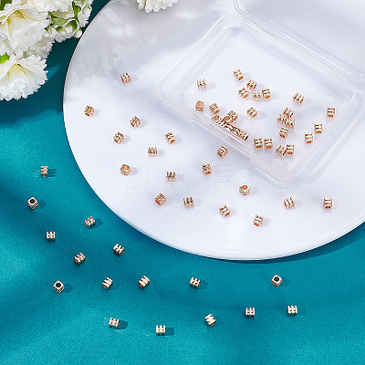 60Pcs Brass Spacer Beads KK-ME0003-77-1