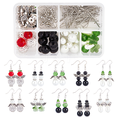 DIY Christmas Dangle Earring Making Kits DIY-SC0019-54-1