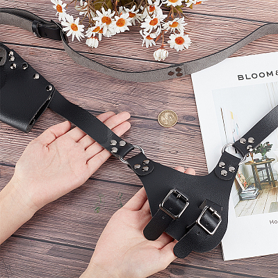 PU Leather with Alloy Waist Fencing Sheath AJEW-WH0419-03B-1