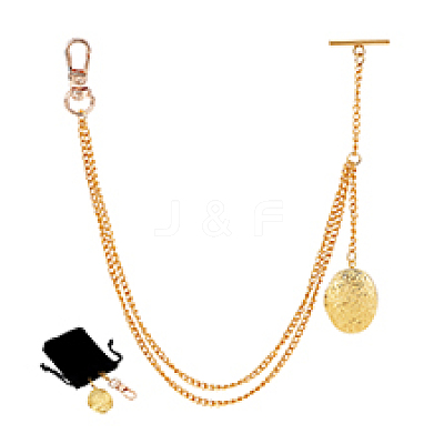 Aluminum Chain & Iron Clip Pocket Watch Chain HJEW-PH02067-1