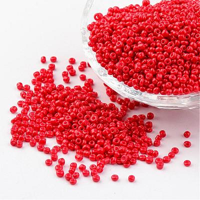 12/0 1.5~2mm Baking Paint Glass Seed Beads Loose Spacer Beads X-SEED-S001-K20-1