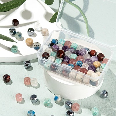 80Pcs 8 Style Natural & Synthetic Gemstone Beads G-LS0002-22-1
