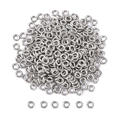 Tarnish Resistant 304 Stainless Steel Open Jump Rings X-STAS-Q186-02-4x1mm-1
