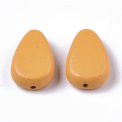 Painted Natural Wood Beads X-WOOD-R265-04-1
