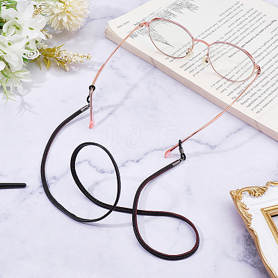 Leather Eyeglass Necklace Strap AJEW-CL0005-06A-1