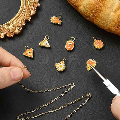 7Pcs 7 Styles Brass Pendants KK-CJ0005-63-1