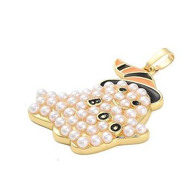 Halloween Brass Enamel Pendants KK-F915-02B-G-1
