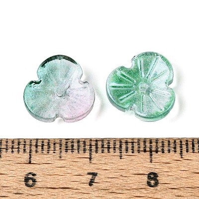 Baking Paint Transparent Glass Bead Caps DGLA-N014-09A-03-1