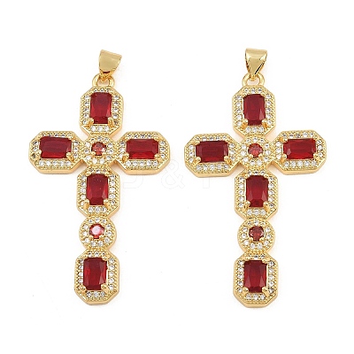 Brass Micro Pave Cubic Zirconia Pendants CU-CBADC6C-13G-04-1