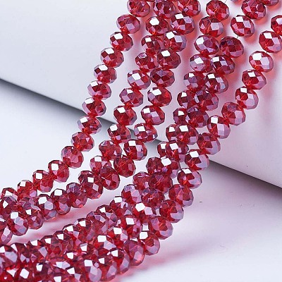 Electroplate Glass Beads Strands EGLA-A034-T3mm-A06-1