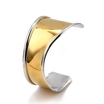 304 Stainless Steel Cuff Bangles BJEW-Z127-01GP-1