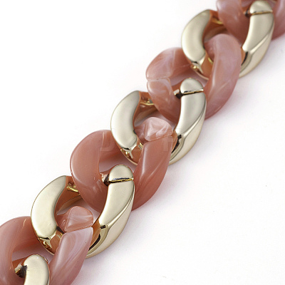 Handmade CCB Plastic Curb Chain AJEW-JB00678-02-1