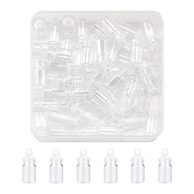 50Pcs Glass Bottle Pendant Decoration BOTT-FS0001-06-1