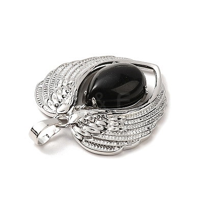 Natural Obsidian Teardrop Pendants KK-K331-02P-05-1