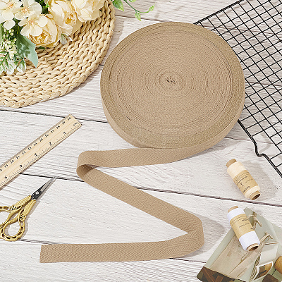 Cotton Herringbone Ribbon OCOR-WH0097-50B-1
