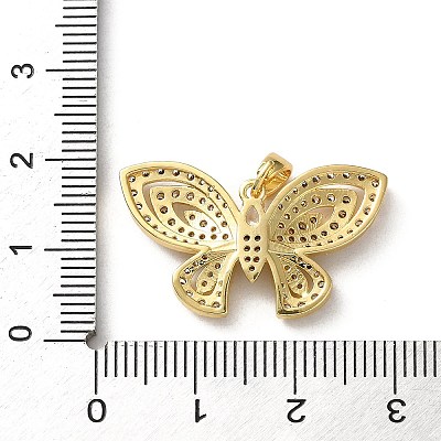 Brass Micro Pave Cubic Zirconia Pendants KK-P320-03A-G-1
