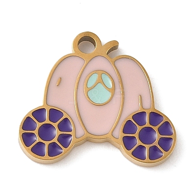 Christmas Themes 304 Stainless Steel Enamel Charms LS-STAS-K312-04H-G-1