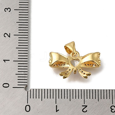 Rack Plating Brass Micro Pave Cubic Zirconia Pendants KK-G500-27G-03-1