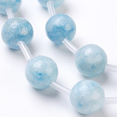 Natural Dyed Marble Beads Strands G-I203-A-10mm-1-1