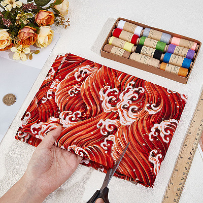 Japanese Style Cotton Fabric DIY-WH0589-004B-04-1