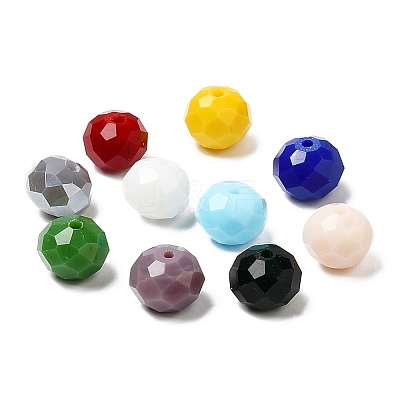 250Pcs 10 Color Opaque Solid Color Glass Beads Strands EGLA-SZ0001-22-1