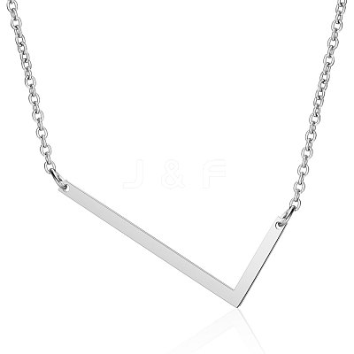Non-Tarnish 201 Stainless Steel Initial Pendants Necklaces NJEW-S069-JN003D-L-1
